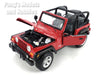 Jeep Wrangler Rubicon - RED - 1/27 Scale Diecast Metal Model by Maisto