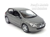 2001 Peugeot 307 XSI - GRAY - 1/32 Scale Diecast Metal Model by Kinsmart