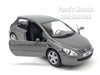 2001 Peugeot 307 XSI - GRAY - 1/32 Scale Diecast Metal Model by Kinsmart