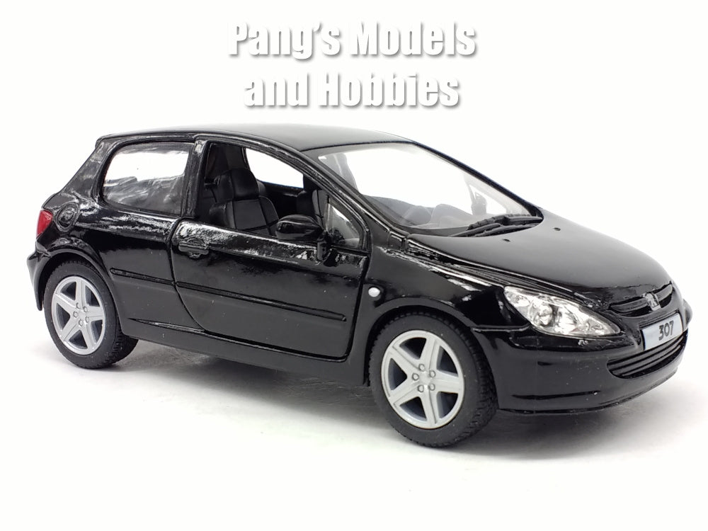 2001 Peugeot 307 XSI - BLACK - 1/32 Scale Diecast Metal Model by Kinsmart