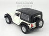 4.25 Inch Jeep Wrangler Rubicon Hard Top - WHITE - 1/32 Scale Diecast Metal Model by Welly