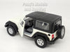 4.25 Inch Jeep Wrangler Rubicon Hard Top - WHITE - 1/32 Scale Diecast Metal Model by Welly