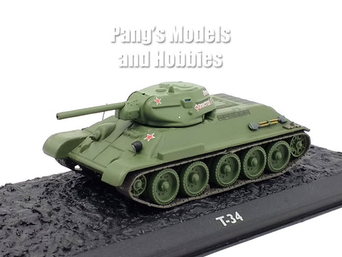 T-34 T-34/76 - Soviet Army, Kursk, 1943 & Display Case - 1/72 Scale Diecast Metal Model by Atlas