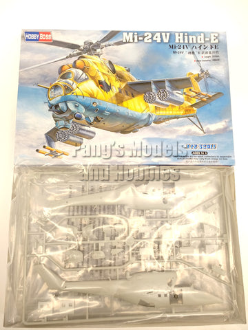 Mil Mi-24 Hind Mi-24V Hind-E Helicopter Gunship - Russian Air Force 1/72 Scale Model Kit Assembly Needed - Hobby Boss