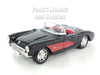 1957 Chevrolet Corvette - BLACK - 1/24 Diecast Metal Model by Welly