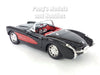 1957 Chevrolet Corvette - BLACK - 1/24 Diecast Metal Model by Welly