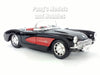 1957 Chevrolet Corvette - BLACK - 1/24 Diecast Metal Model by Welly