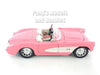 1957 Chevrolet Corvette - PINK - 1/24 Diecast Metal Model by Welly