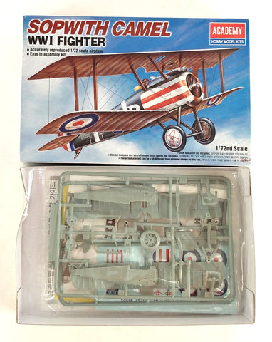 Sopwith Camel WWI British Biplane Fighter 1/72 Scale Plastic Model Kit (Assembly Required) by Academy