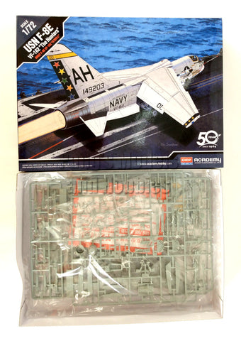 Vought F-8 F-8E Crusader VF-162 "Hunters" NAVY Scale Plastic Model Kit (Assembly Required) by Academy