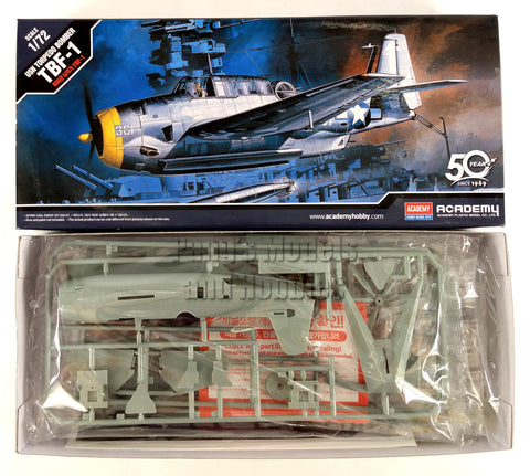 Grumman TBF TBF-1 Avenger Torpedo Bomber - US NAVY 1/72 Scale Plastic Model Kit (Assembly Required) by Academy