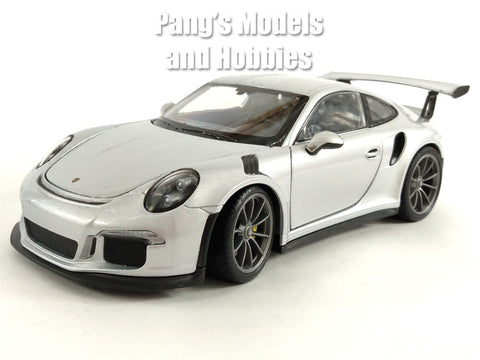 2016 Porsche 911 991.1 GT3 - Silver - 1/24 Diecast Metal Model by Welly