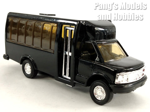 4.75 inch Mini Charter Tour Bus Van Limo - 1/48 Scale Diecast Model - Black - 1/48 Scale Diecast Model