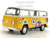 Volkswagen -VW T2 Type 2 1967 Bus - Flower - Yellow - 1/38 Scale Diecast Model by Welly