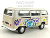 Volkswagen -VW T2 Type 2 1967 Bus - Flower - White - 1/38 Scale Diecast Model by Welly