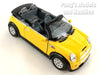 Mini Cooper S Convertible 1/28 Scale Diecast Metal Model by Kinsmart - YELLOW