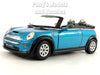 Mini Cooper S Convertible 1/28 Scale Diecast Metal Model by Kinsmart - BLUE