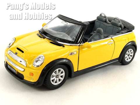 Mini Cooper S Convertible 1/28 Scale Diecast Metal Model by Kinsmart - YELLOW