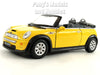 Mini Cooper S Convertible 1/28 Scale Diecast Metal Model by Kinsmart - YELLOW