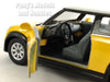 Mini Cooper S 1/28 Scale Diecast Metal Model by Kinsmart - Yellow