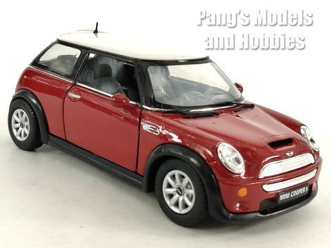 Mini Cooper S 1/28 Scale Diecast Metal Model by Kinsmart - Red