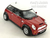 Mini Cooper S 1/28 Scale Diecast Metal Model by Kinsmart - Red