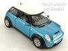 Mini Cooper S 1/28 Scale Diecast Metal Model by Kinsmart - Blue