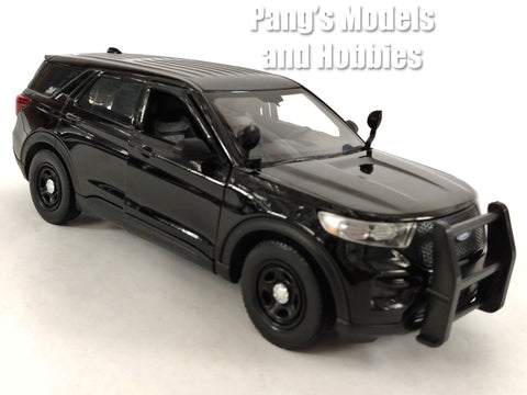 2022 Ford Explorer Police Interceptor SUV - BLACK - 1/24 Scale Diecast Model by Motormax