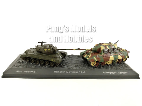 M26 Pershing vs Jagdtiger SET of 2 - Remagen 1945  1/72 Scale Diecast Model by Salvat