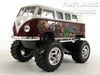 Volkswagen -VW T1 (Type 2) "Peace and Love" Bus - Off Road - Brown - 1/32 Scale Diecast & Plastic Model by Kinsmart