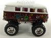 Volkswagen -VW T1 (Type 2) "Peace and Love" Bus - Off Road - Brown - 1/32 Scale Diecast & Plastic Model by Kinsmart