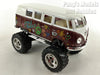 Volkswagen -VW T1 (Type 2) "Peace and Love" Bus - Off Road - Brown - 1/32 Scale Diecast & Plastic Model by Kinsmart