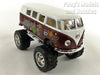 Volkswagen -VW T1 (Type 2) "Peace and Love" Bus - Off Road - Brown - 1/32 Scale Diecast & Plastic Model by Kinsmart