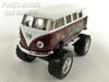 Volkswagen -VW T1 (Type 2) "Peace and Love" Bus - Off Road - Brown - 1/32 Scale Diecast & Plastic Model by Kinsmart