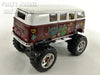 Volkswagen -VW T1 (Type 2) "Peace and Love" Bus - Off Road - Brown - 1/32 Scale Diecast & Plastic Model by Kinsmart