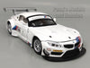 2010 BMW Z4 GT3 - White - 1/24  Scale Diecast Metal Model by Showcasts