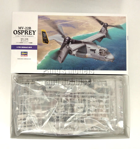 MV-22 V-22 Osprey Tiltrotor Transport USMC - 1/72 Scale Plastic Model Kit (Assembly Required) by Hasegawa