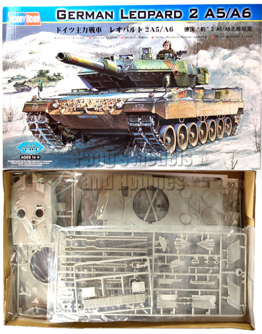 Leopard 2 A5 A6 German Army 1/35 Scale Plastic Model Kit (Assembly Required) by Hobby Boss