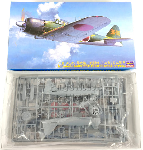 Mitsubishi A6M A6M5 Zero Fighter Type 52 Japan 1/48 Scale Plastic Model Kit (Assembly Required) by Hasegawa