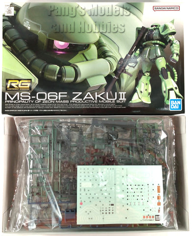 MS-06F Zaku II RG #04 - Mobile Suit Gundam 1/144 Scale Plastic Model Kit (Assembly Required) by Bandai