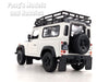 Land Rover Defender with Roof Rack and Snorkel Kit - White - 1/24 Scale Diecast Car Model by Welly