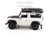 Land Rover Defender with Roof Rack and Snorkel Kit - White - 1/24 Scale Diecast Car Model by Welly