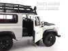 Land Rover Defender with Roof Rack and Snorkel Kit - White - 1/24 Scale Diecast Car Model by Welly