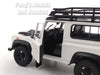 Land Rover Defender with Roof Rack and Snorkel Kit - White - 1/24 Scale Diecast Car Model by Welly