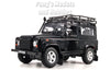 Land Rover Defender with Roof Rack and Snorkel Kit - Black - 1/24 Scale Diecast Car Model by Welly