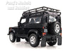 Land Rover Defender with Roof Rack and Snorkel Kit - Black - 1/24 Scale Diecast Car Model by Welly