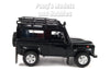 Land Rover Defender with Roof Rack and Snorkel Kit - Black - 1/24 Scale Diecast Car Model by Welly