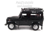 Land Rover Defender with Roof Rack and Snorkel Kit - Black - 1/24 Scale Diecast Car Model by Welly