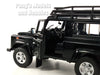 Land Rover Defender with Roof Rack and Snorkel Kit - Black - 1/24 Scale Diecast Car Model by Welly