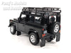 Land Rover Defender with Roof Rack and Snorkel Kit - Black - 1/24 Scale Diecast Car Model by Welly